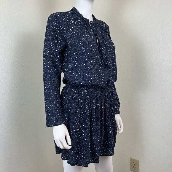 Rails Women Size M Blue Jasmine Stars Tiered Smocked Ruffle Mini Pullover Dress - Picture 8 of 16